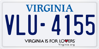 VA license plate VLU4155