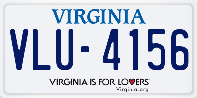 VA license plate VLU4156