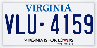 VA license plate VLU4159