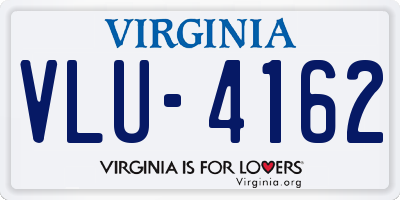 VA license plate VLU4162