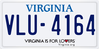 VA license plate VLU4164