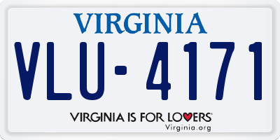 VA license plate VLU4171
