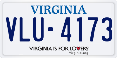 VA license plate VLU4173