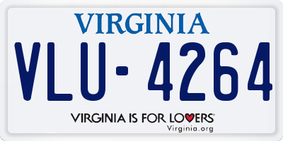 VA license plate VLU4264