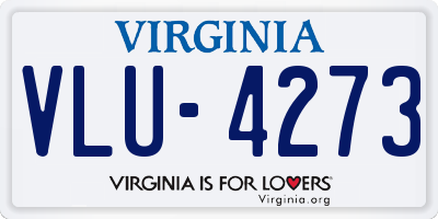 VA license plate VLU4273