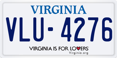 VA license plate VLU4276
