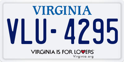 VA license plate VLU4295