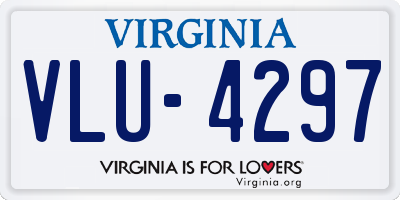 VA license plate VLU4297