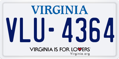 VA license plate VLU4364