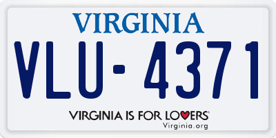VA license plate VLU4371