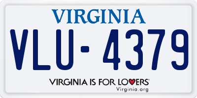 VA license plate VLU4379