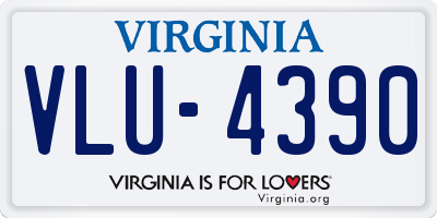 VA license plate VLU4390