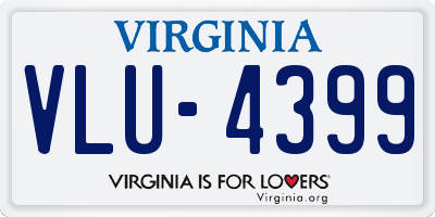 VA license plate VLU4399