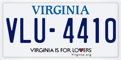 VA license plate VLU4410