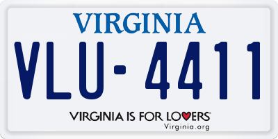 VA license plate VLU4411