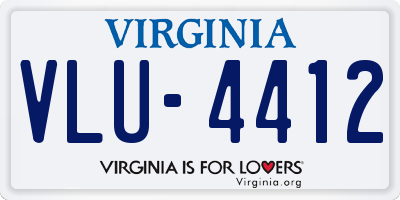 VA license plate VLU4412