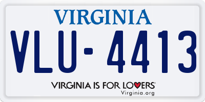VA license plate VLU4413