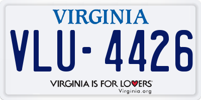 VA license plate VLU4426