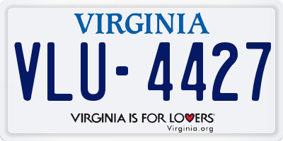 VA license plate VLU4427