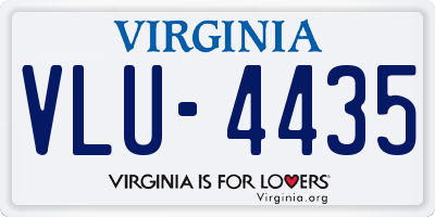 VA license plate VLU4435