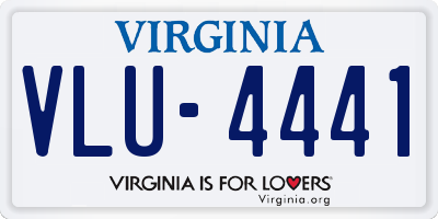 VA license plate VLU4441