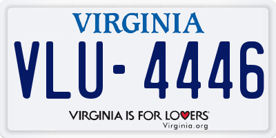 VA license plate VLU4446