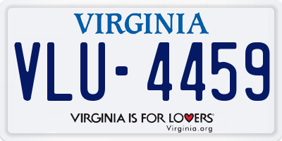 VA license plate VLU4459