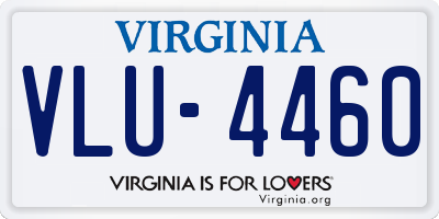 VA license plate VLU4460
