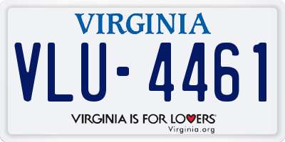 VA license plate VLU4461