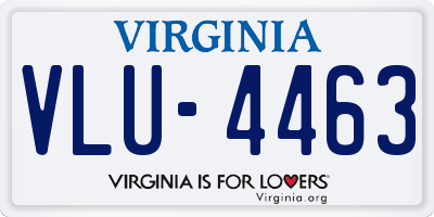 VA license plate VLU4463