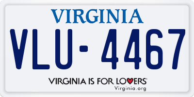 VA license plate VLU4467