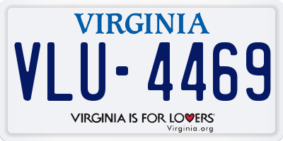 VA license plate VLU4469