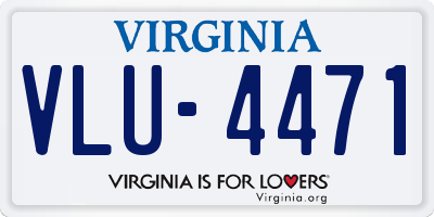 VA license plate VLU4471