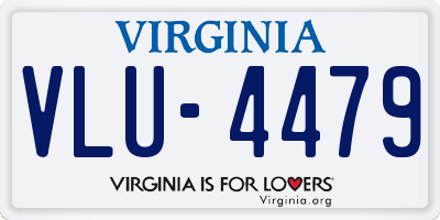 VA license plate VLU4479