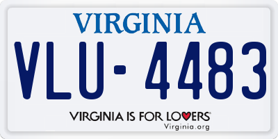 VA license plate VLU4483