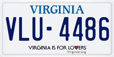 VA license plate VLU4486