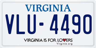VA license plate VLU4490