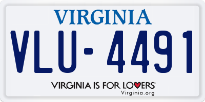 VA license plate VLU4491