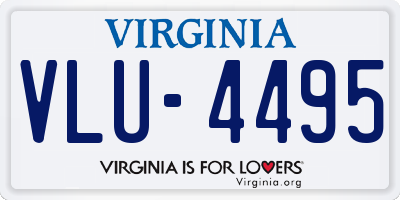 VA license plate VLU4495