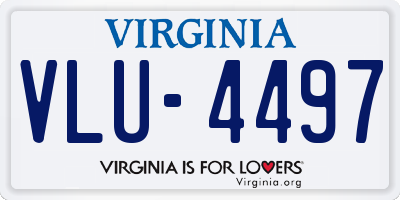 VA license plate VLU4497