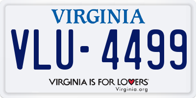 VA license plate VLU4499
