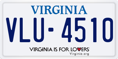 VA license plate VLU4510