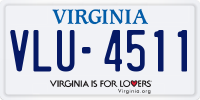 VA license plate VLU4511