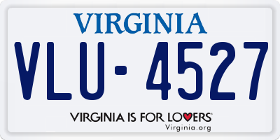 VA license plate VLU4527