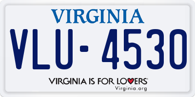 VA license plate VLU4530