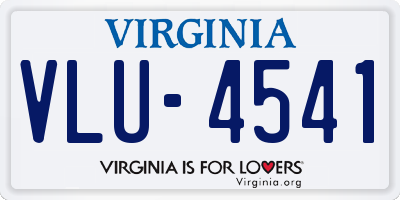 VA license plate VLU4541
