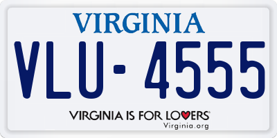 VA license plate VLU4555