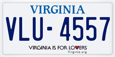 VA license plate VLU4557