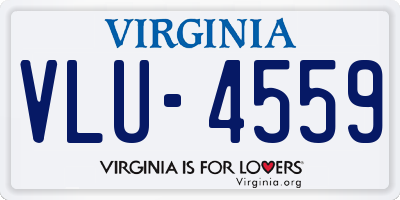 VA license plate VLU4559