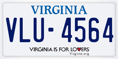 VA license plate VLU4564